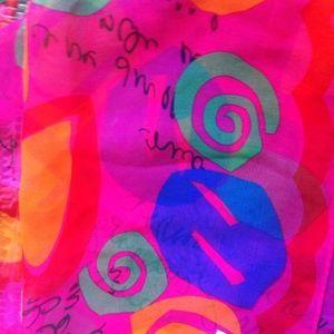 Liz Clairborne 1990s Scarf Hot PInk